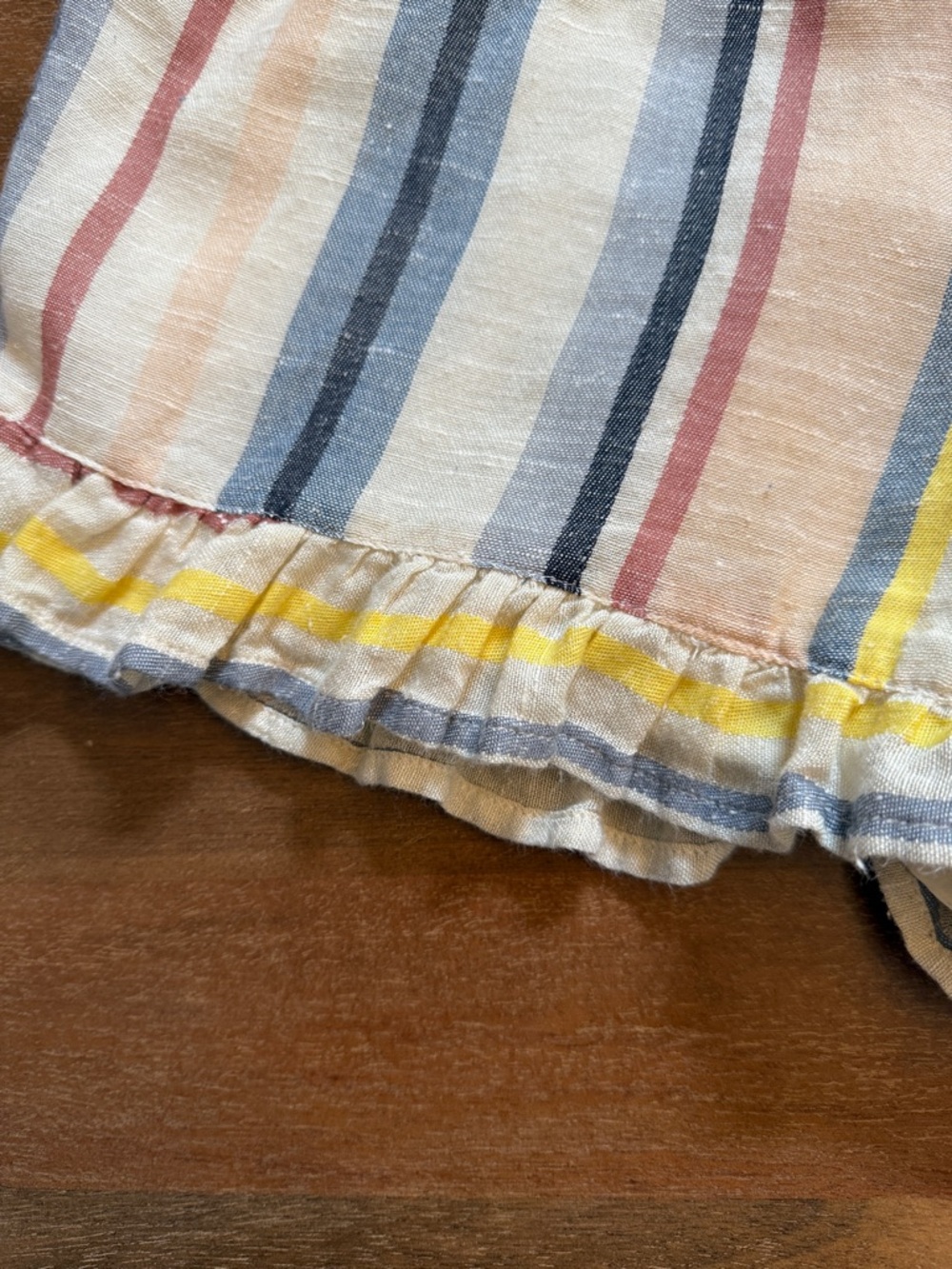 Francesca’s Sz M Striped Ruffle Hem Women’s Shorts - Multicolor - Picture 3 of 11